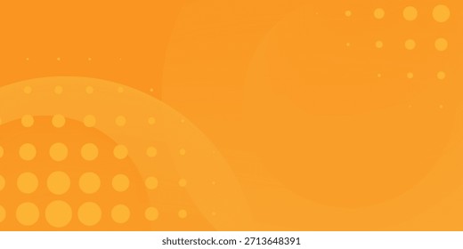 Fondo amarillo abstracto con Formas circulares y composición de semitono. Ilustración vectorial