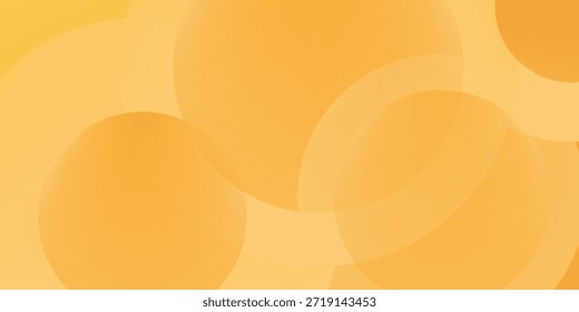 abstract yellow background with circular shapes and halftone composition. vector illustration