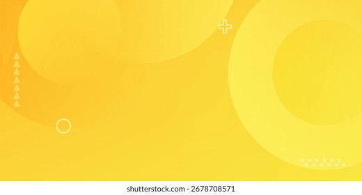 abstract yellow background with circular swirl patterns and soft gradients. Dynamic shapes composition Vector illustration