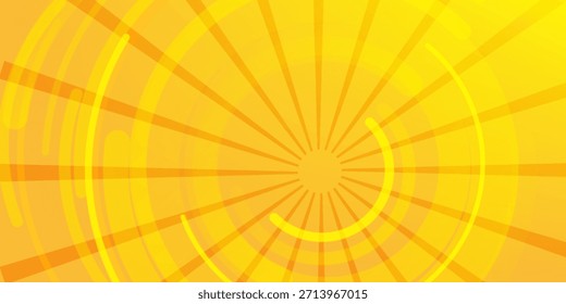 abstract yellow background with circular swirl patterns and soft gradients. Suitable for cheerful themes, summer designs, and creative marketing visuals.eps10