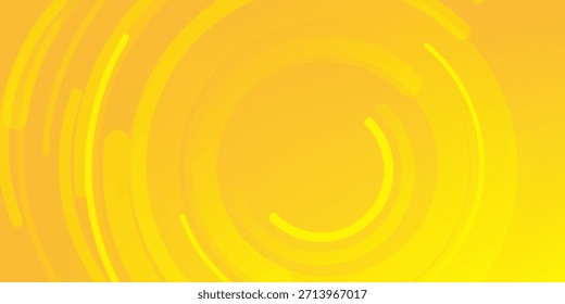 Fondo amarillo abstracto con patrones circulares de remolino y Gradientes suaves. Adecuado para temas alegres, diseños de verano y visuales de marketing creativo. eps10