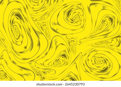 fundo amarelo abstrato com padrão de linha curva formando um vórtice