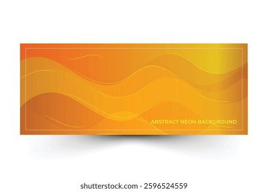 Abstract yellow background design with neon wavy light for wallpaper, banner, poster, cover, template, typography. Vector illustration