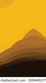 Abstract yellow background. Design with various  shapes and contrast color. Suitable for poster and banner