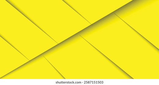 Abstract yellow background with diagonal paper cut lines
