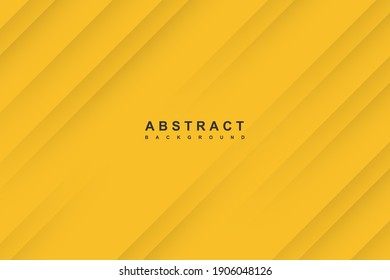 Abstract Yellow Background With Diagonal Papercut Lines