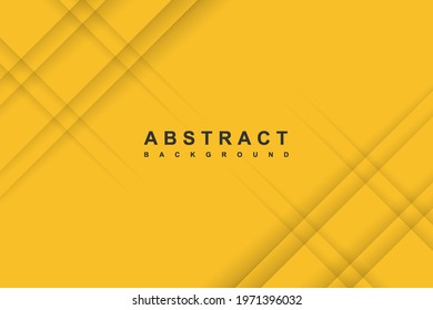 Abstract yellow background with diagonal papercut lines