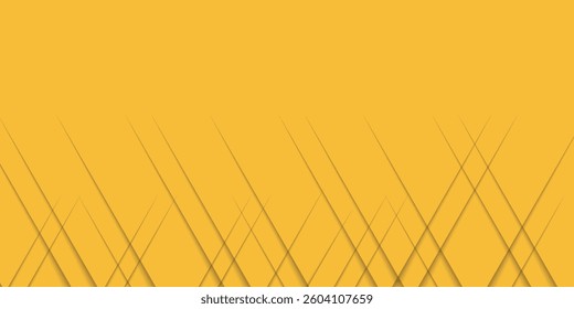 Abstract yellow background with diagonal papercut lines