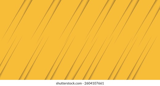 Abstract yellow background with diagonal papercut lines