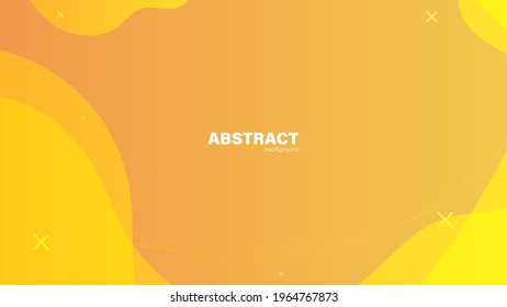 Abstract yellow background with fluid shapes modern concept.minimal poster. background for banner, web, cover, billboard, brochure, social media, landing page.