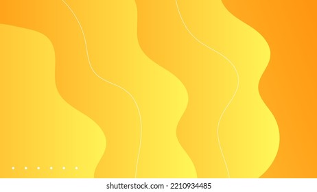 Abstract yellow background with fluid shapes modern concept.minimal poster. background for banner, web, cover, billboard, brochure, social media, landing page.