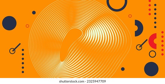 Abstract yellow background with geometric shapes. Modern design yellow template.