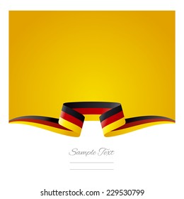 Abstract yellow background German flag ribbon