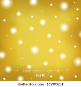 Abstract yellow background, with glow spots, design, vector. 