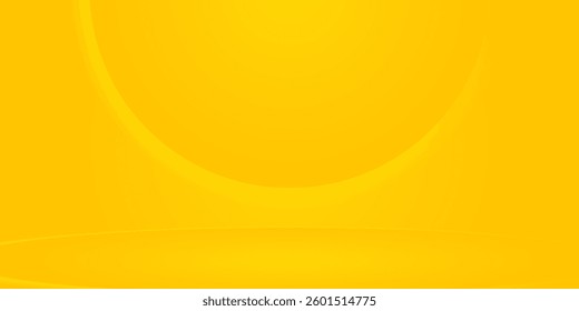Abstract yellow background with a glowing circular shape and smooth gradient. The soft lighting effect creates a warm, modern, and minimalistic design.