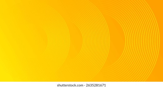 Abstract yellow background with glowing diagonal rounded lines. Modern yellow gradient geometric shape design element. Futuristic concept. Vector illustration