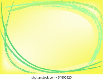 abstract yellow background with green chalk strokes