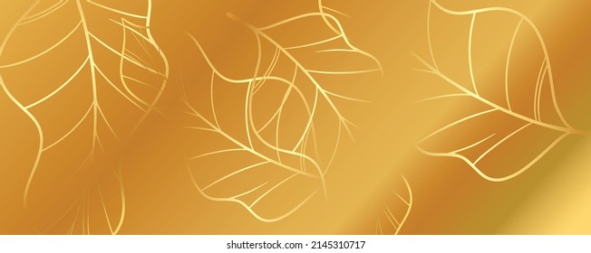 Abstract yellow background with leaf shapes. vector illustration, Banner design