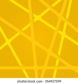 Abstract yellow background. Abstract yellow lines. Overlapping abstract art yellow. Streaks abstract yellow. Abstract yellow tapes. Abstract yellow stripes. Abstract yellow light design 3d background.