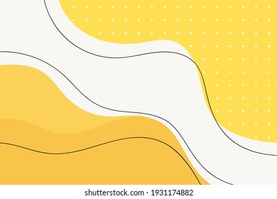 Abstract yellow background. Liquid style. Minimalist artwork poster. design for web banner, wallpaper, fabric print 