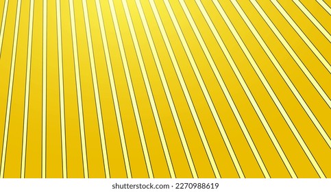 Resumen de fondo amarillo iluminado desde arriba, líneas y rayas. Fondos para postales y banners, para empresas y afiches, sitios web y portadas, ilustración vectorial para diseño gráfico