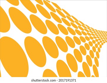 abstract yellow background made of small circles