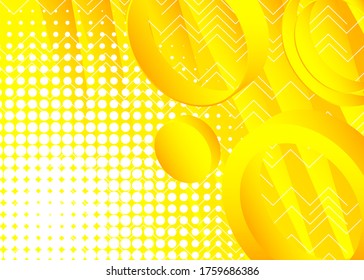 Abstract yellow background modern futuristic geometric graphic with white stripes. Vector illustration.