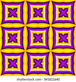 Abstract yellow background (motion illusion). Seamless pattern.