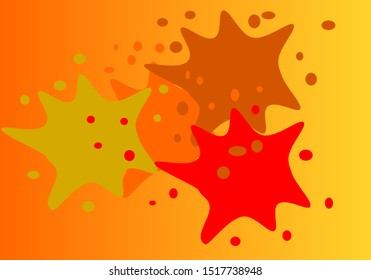abstract yellow background with multi colors aplash