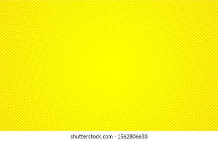 Abstract yellow background retro comic style halftone pop art