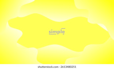 Abstract yellow background with simple design and fluid shapes. Vector illustration with simple gradient. Clear luxury background for wallpaper or cover.