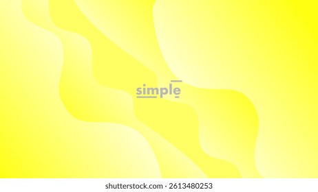 Abstract yellow background with simple design and fluid shapes. Vector illustration with simple gradient. Clear luxury background for wallpaper or cover.