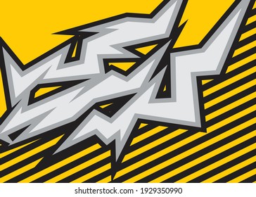 Abstract yellow background with simple tribal and lines pattern