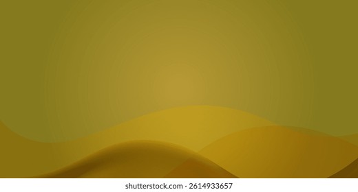 Abstract yellow background with smooth wave-like curves. vector illustration eps 10