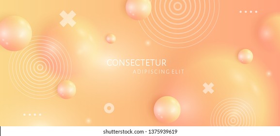 Abstract yellow background with soft liquid fluid shapes and geometric elements.. Vector template for placards, banners, flyers and presentations. EPS 10 illustration.