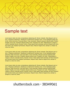 Abstract yellow background with space for text.