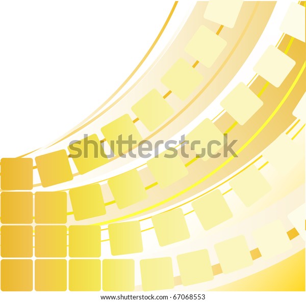 Abstract Yellow Background Squares Arcs Stock Vector (Royalty Free ...