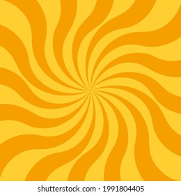 Abstract yellow background with sun ray. Summer vector illustration for design