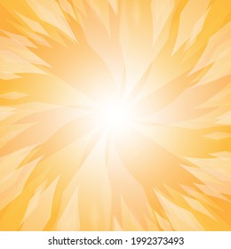 Abstract yellow background with sun ray. Summer vector illustration for design