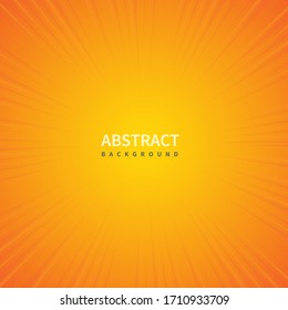 Abstract yellow background with sunburst. Vector illustration