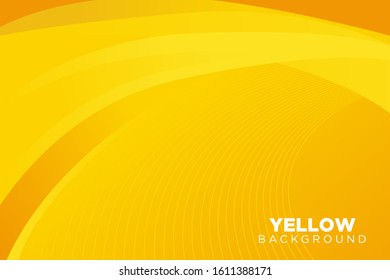 Abstract Yellow Background Template Vector, Yellow Background with Beautiful Wave and Gradient Design