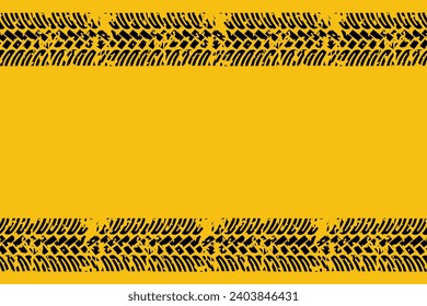 abstract yellow background with tire print marks