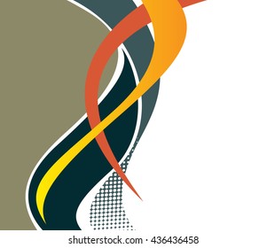 Abstract yellow background with wave - brochure design or flyer