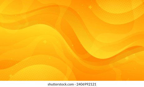 Resumen de fondo amarillo con formas onduladas. formas fluidas y curvadas. Este activo es adecuado para fondos de sitios web, volantes, afiches y proyectos de arte digital.