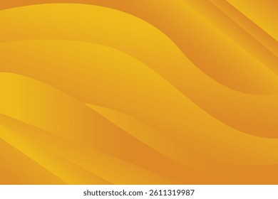 Abstract yellow Background with Wavy Shapes. Modern yellow gradient background.