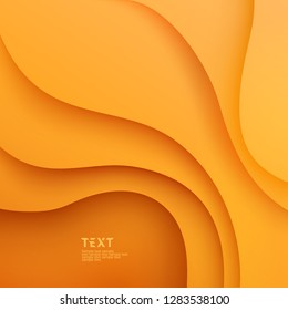 Abstract yellow background of wavy stripes