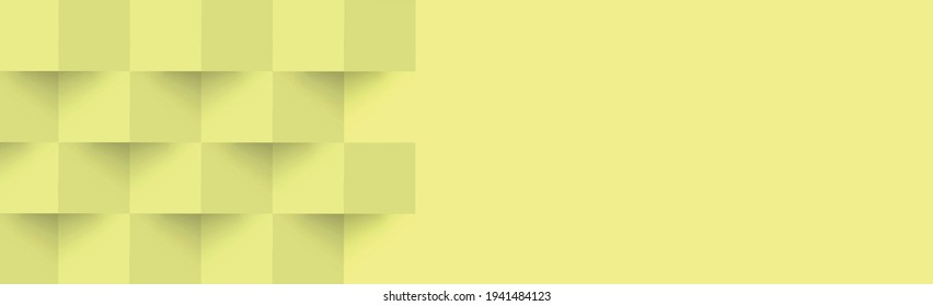 Abstract yellow background, web template, squares with shadow - Vector illustration