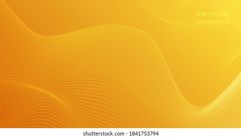 Abstract yellow background with yellow and white lines. Vector illustration. Wallpaper. Elements for banner, holiday design, web, cards, decor, ux-ui. 
