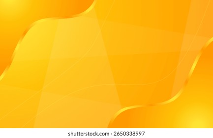 Fundo amarelo abstrato com linhas amarelas e brancas. Ilustração vetorial. Papel de parede. Elementos para banner, design de feriado, web, cartões, decoração, ux-ui.