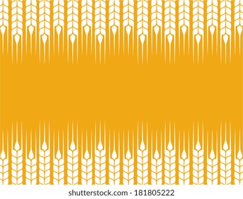 abstract yellow background with white wheat ears